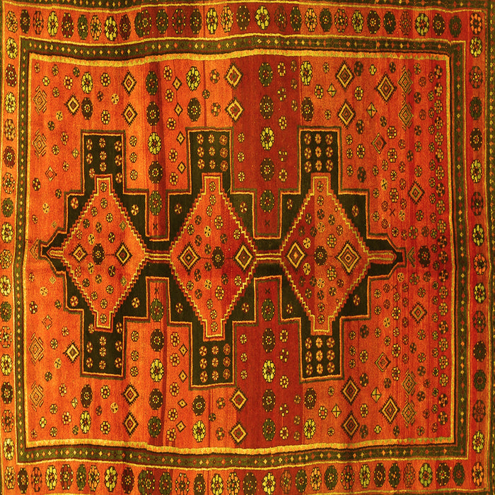 Square Persian Yellow Traditional Rug, tr319yw