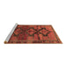 Sideview of Machine Washable Persian Brown Traditional Rug, wshtr319brn