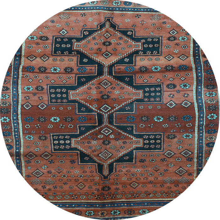 Round Persian Light Blue Traditional Rug, tr319lblu