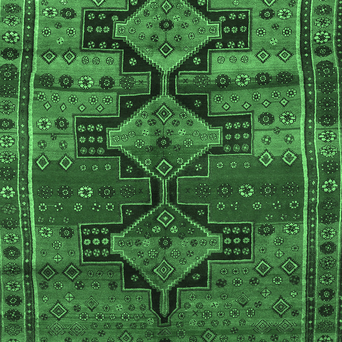 Machine Washable Persian Emerald Green Traditional Area Rugs, wshtr319emgrn