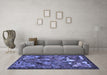 Machine Washable Animal Blue Traditional Rug in a Living Room, wshtr31blu