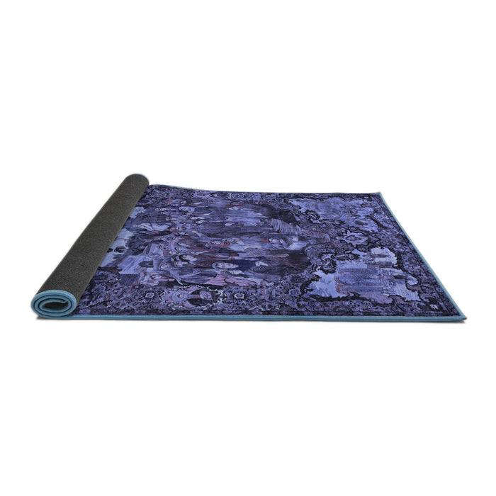 Sideview of Animal Blue Traditional Rug, tr31blu