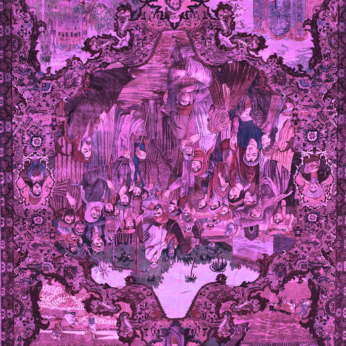 Animal Purple Traditional Rug, tr31pur