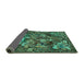 Sideview of Animal Turquoise Traditional Rug, tr31turq