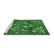 Sideview of Machine Washable Animal Emerald Green Traditional Area Rugs, wshtr31emgrn