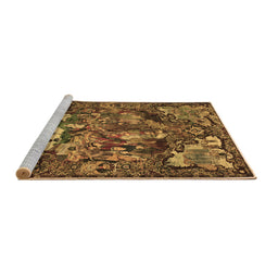 Sideview of Machine Washable Animal Brown Traditional Rug, wshtr31brn