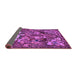 Sideview of Animal Purple Traditional Rug, tr31pur