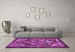 Machine Washable Animal Purple Traditional Area Rugs in a Living Room, wshtr31pur