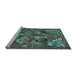 Sideview of Machine Washable Animal Light Blue Traditional Rug, wshtr31lblu