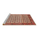 Sideview of Machine Washable Traditional Tomato Red Rug, wshtr320