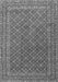 Serging Thickness of Machine Washable Persian Gray Traditional Rug, wshtr3200gry