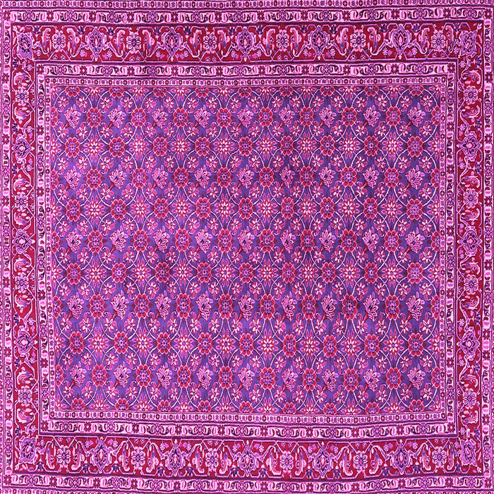 Square Machine Washable Persian Pink Traditional Rug, wshtr3200pnk