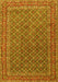 Machine Washable Persian Yellow Traditional Rug, wshtr3200yw