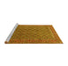 Sideview of Machine Washable Persian Yellow Traditional Rug, wshtr3200yw