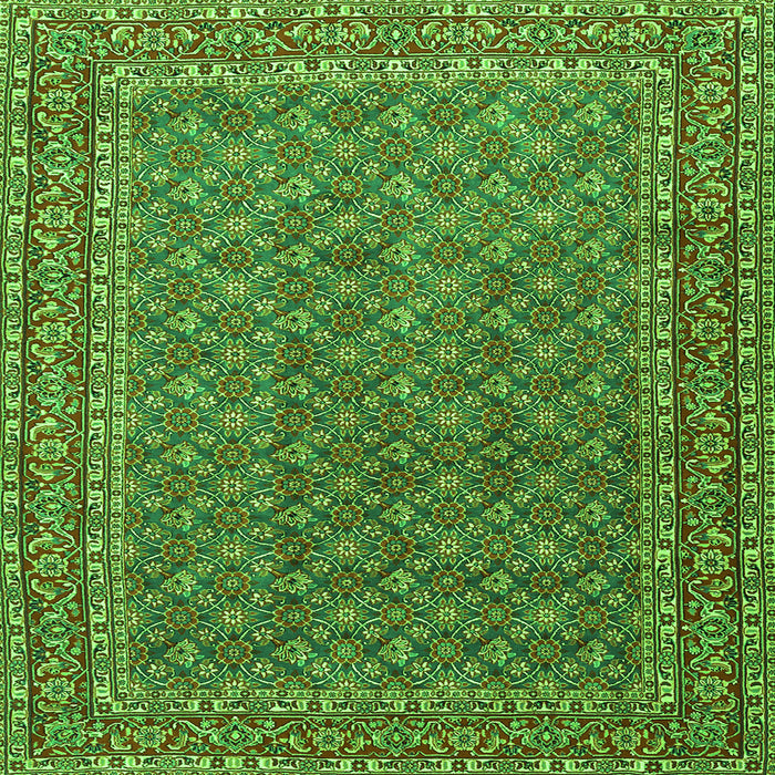 Serging Thickness of Persian Green Traditional Rug, tr3200grn