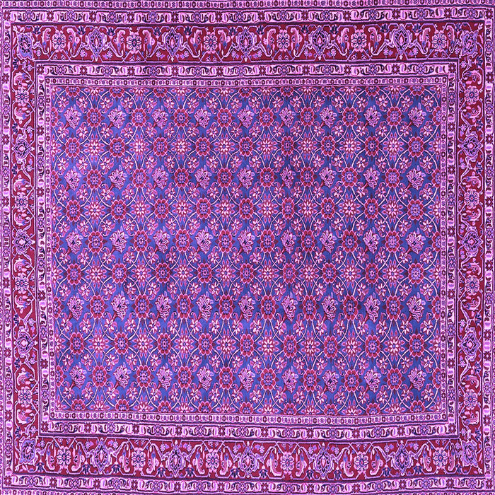Square Persian Purple Traditional Rug, tr3200pur