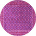 Round Persian Pink Traditional Rug, tr3200pnk