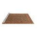 Sideview of Machine Washable Persian Brown Traditional Rug, wshtr3200brn