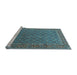 Sideview of Machine Washable Persian Light Blue Traditional Rug, wshtr3200lblu