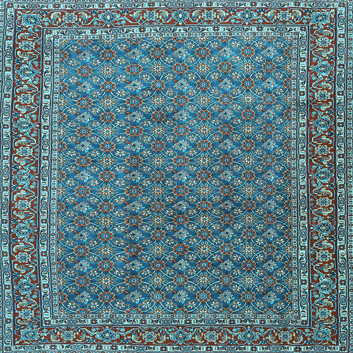 Square Persian Light Blue Traditional Rug, tr3200lblu