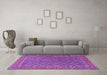 Machine Washable Persian Purple Traditional Area Rugs in a Living Room, wshtr3200pur