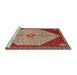 Sideview of Machine Washable Traditional Tomato Red Rug, wshtr3201