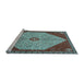 Sideview of Machine Washable Persian Light Blue Traditional Rug, wshtr3201lblu