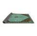 Sideview of Persian Turquoise Traditional Rug, tr3201turq