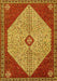 Machine Washable Persian Yellow Traditional Rug, wshtr3201yw