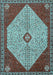 Machine Washable Persian Light Blue Traditional Rug, wshtr3201lblu