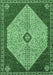 Machine Washable Persian Emerald Green Traditional Area Rugs, wshtr3201emgrn