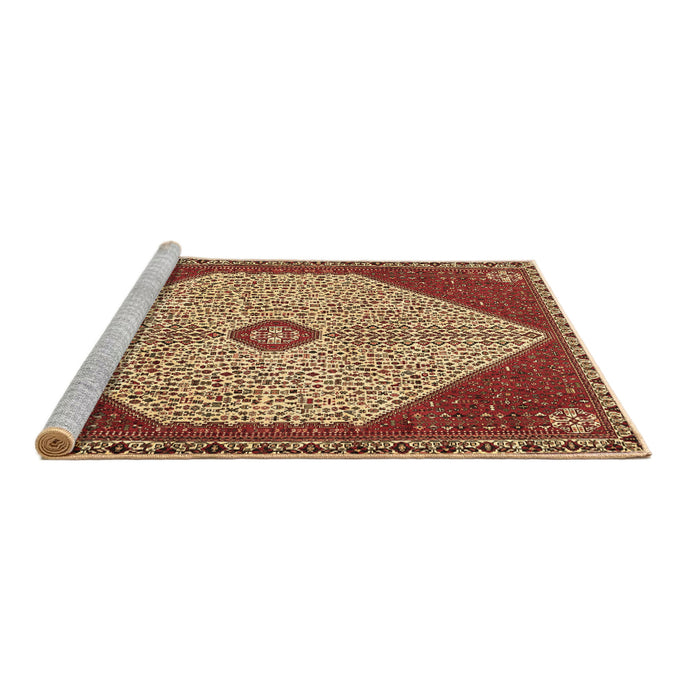 Sideview of Machine Washable Persian Brown Traditional Rug, wshtr3201brn