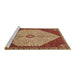 Sideview of Machine Washable Persian Brown Traditional Rug, wshtr3201brn