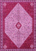 Machine Washable Persian Pink Traditional Rug, wshtr3201pnk