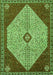 Serging Thickness of Machine Washable Persian Green Traditional Area Rugs, wshtr3201grn