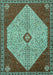 Machine Washable Persian Turquoise Traditional Area Rugs, wshtr3201turq