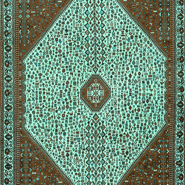 Machine Washable Persian Turquoise Traditional Area Rugs, wshtr3201turq