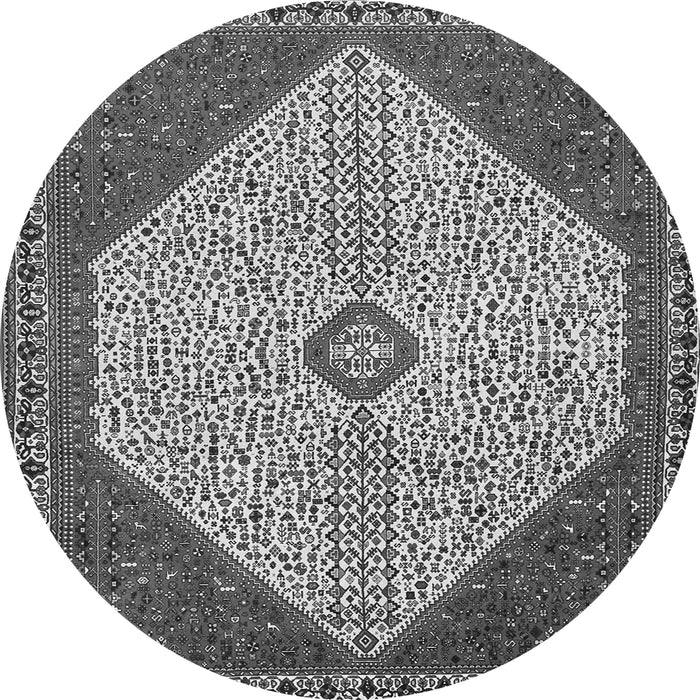 Machine Washable Persian Gray Traditional Rug, wshtr3201gry