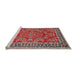 Sideview of Machine Washable Traditional Camel Brown Rug, wshtr3202