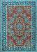 Machine Washable Persian Light Blue Traditional Rug, wshtr3202lblu