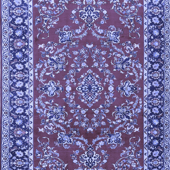 Machine Washable Persian Blue Traditional Rug, wshtr3202blu