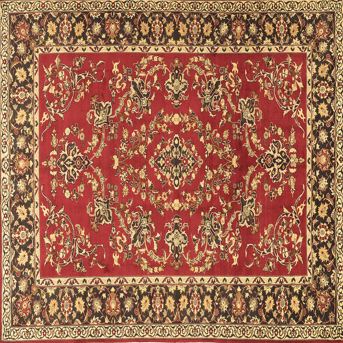 Square Persian Brown Traditional Rug, tr3202brn