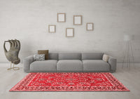 Machine Washable Persian Red Traditional Rug, wshtr3202red