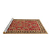 Sideview of Machine Washable Persian Brown Traditional Rug, wshtr3202brn