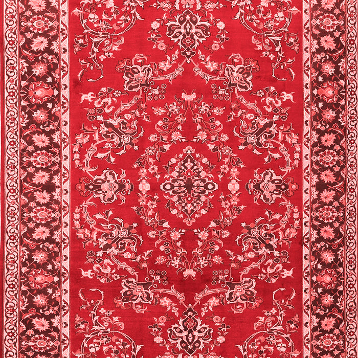 Machine Washable Persian Red Traditional Rug, wshtr3202red