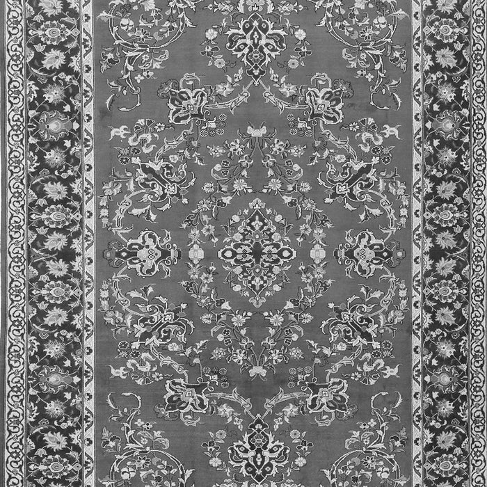 Serging Thickness of Machine Washable Persian Gray Traditional Rug, wshtr3202gry