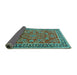 Sideview of Persian Turquoise Traditional Rug, tr3202turq
