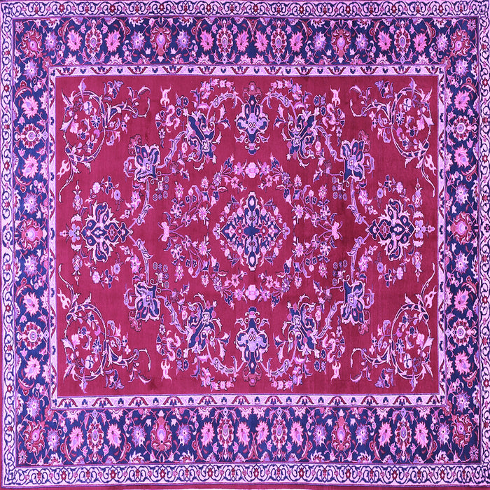 Square Persian Purple Traditional Rug, tr3202pur