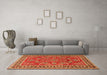 Machine Washable Persian Orange Traditional Area Rugs in a Living Room, wshtr3202org