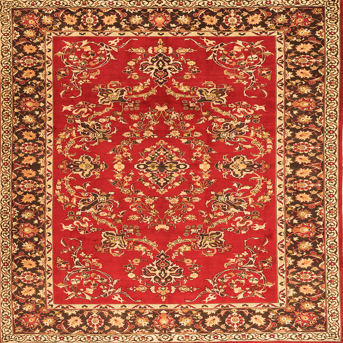 Serging Thickness of Persian Orange Traditional Rug, tr3202org
